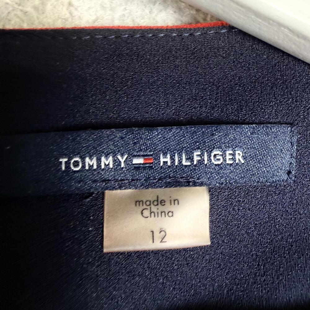 Tommy Hilfiger Women's Size 12 Red Black Blue Colorblock Sleeveless Mini Dress - Picture 2 of 7